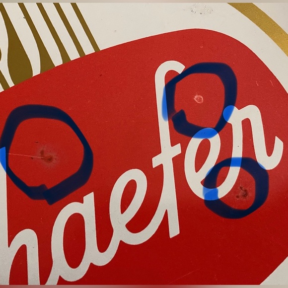 SCHAEFER BEER METAL SERVING TRAY WHITE COLOR VINTAGE - Picture 10 of 12